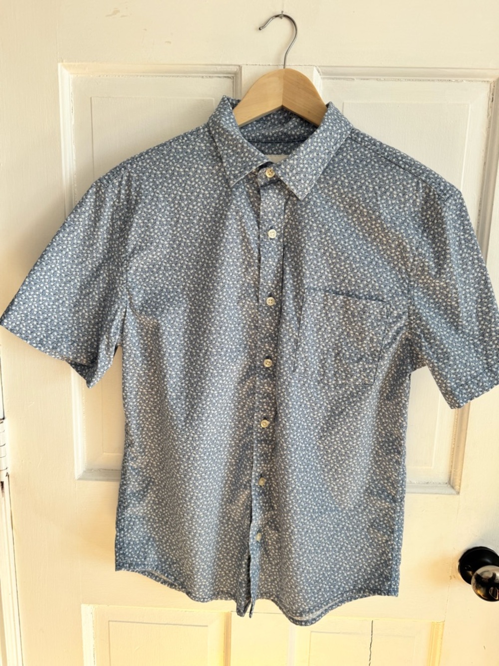Goodfellow & Co Blue Short-Sleeve Button-Down Shirt